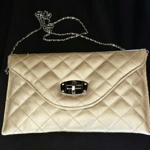 NWOT!! GOLD/SILVER CLUTCH/SHOULDER BAG